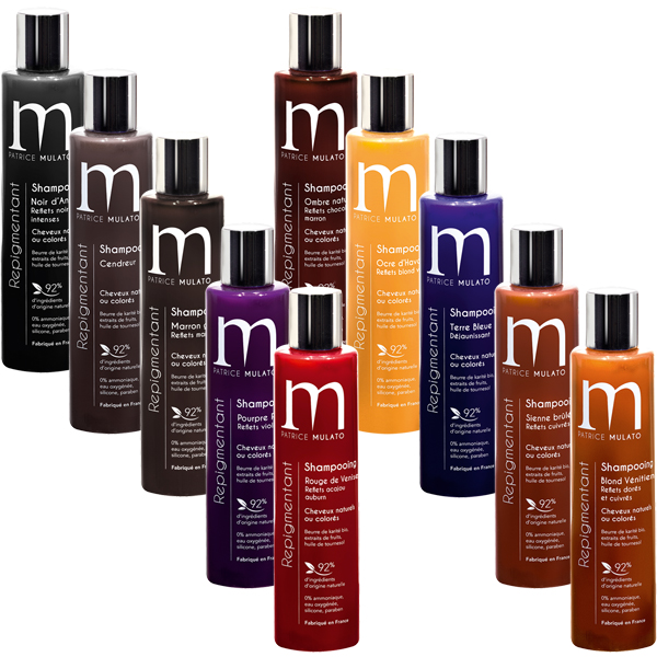 Shampooing et soin repigmentant Patrice mulato